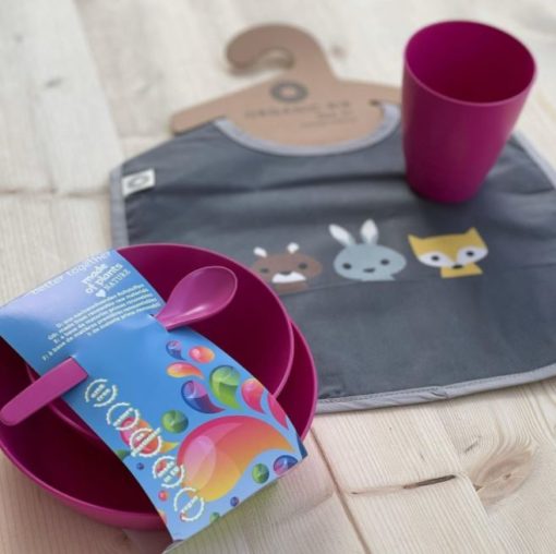Hungry Baby - Box - Kindergeschirr Geschenkset mit personalisierbarem Lätzchen