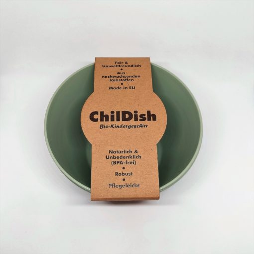ChilDish Bio Kindergeschirr Schüssel klein aus nachwachsenden Rohstoffen - ohne Chemie - salbei