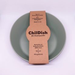 ChilDish Bio Kindergeschirr Schüssel groß aus nachwachsenden Rohstoffen - ohne Chemie - salbei