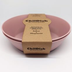 ChilDish Bio Kindergeschirr Schüssel groß aus nachwachsenden Rohstoffen - ohne Chemie - Dusky Pink Altrosa